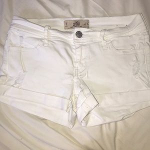 Hollister white shorts